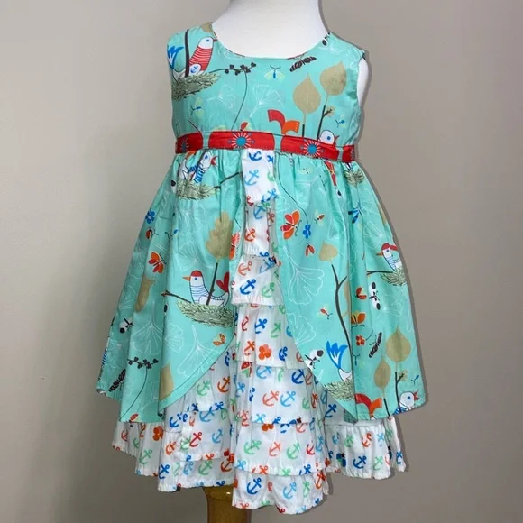 Jelly the pug hey sailor Hanna dress style 153 anchors birds 24m - Picture 1 of 6